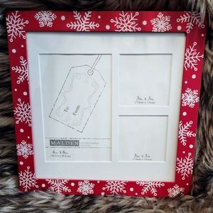 Snowflake Easel/Hanging Collage Holiday Picture Frame | Malden